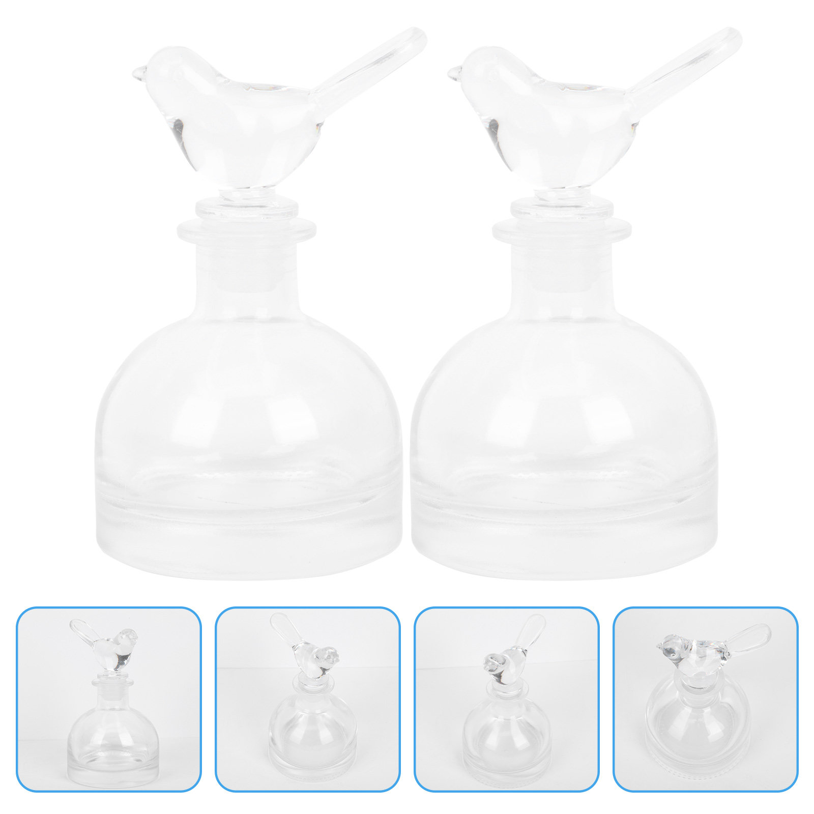 Home Fragrance - 2 Buah Botol Parfum Kaca Premium