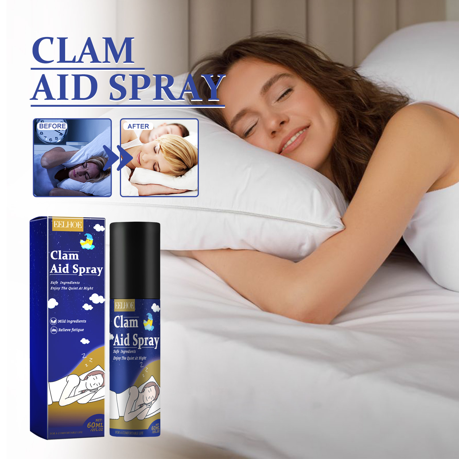 Lavender Pillow Spray - EELHOE Lavender Semprotan Tidur Pereda Sakit