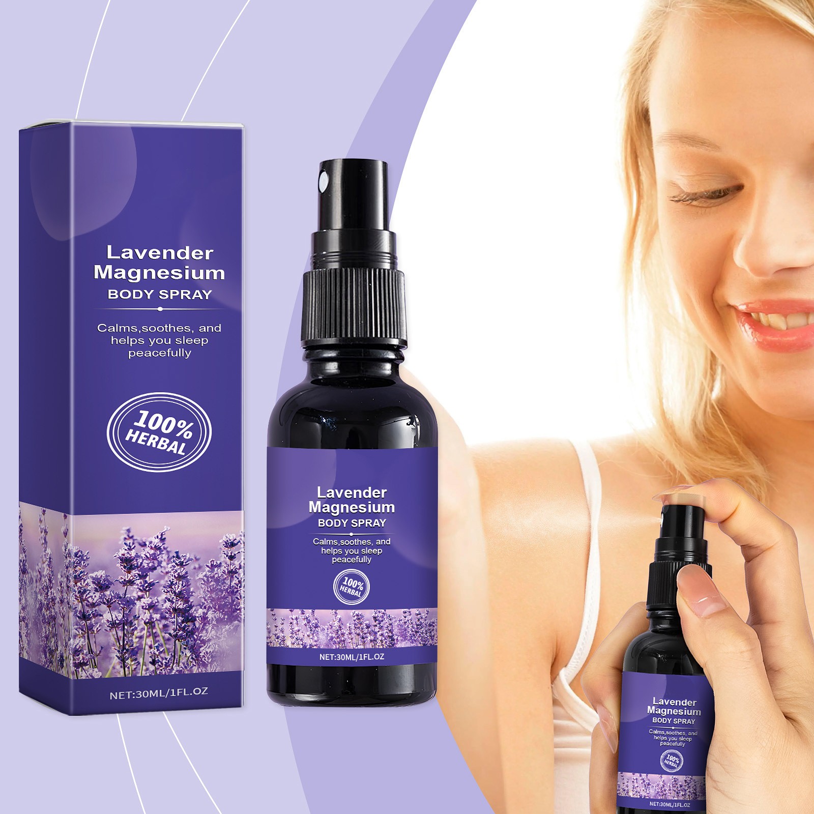 Lavender Pillow Spray - Semprotan tidur Lavender 30ml, bantal tidur