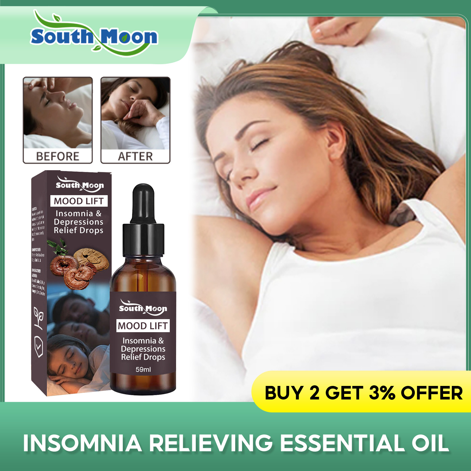 Lavender Pillow Spray - Pengobatan Insomnia tetes tidur dalam sakit