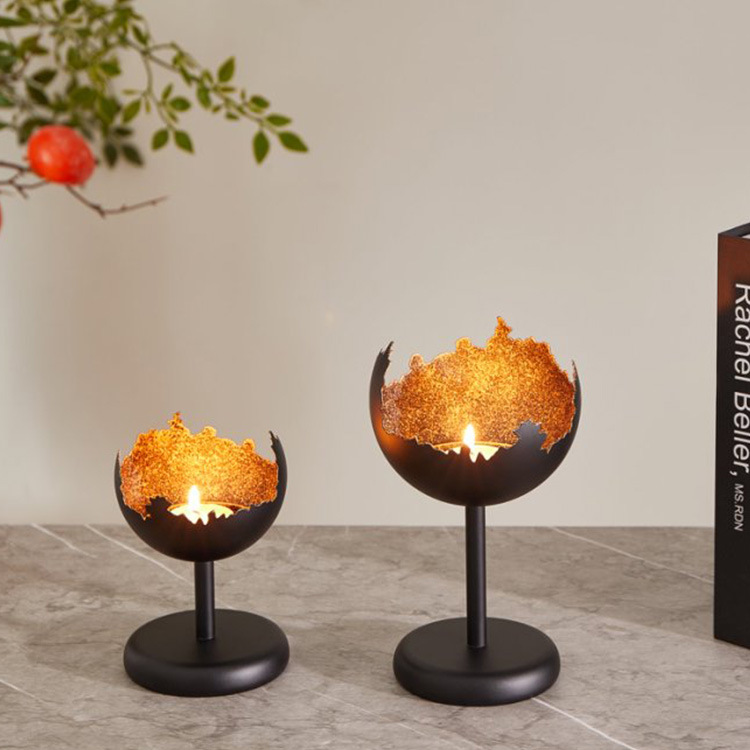 Home Fragrance Candles - Tempat lilin diffuser wewangian logam transparan