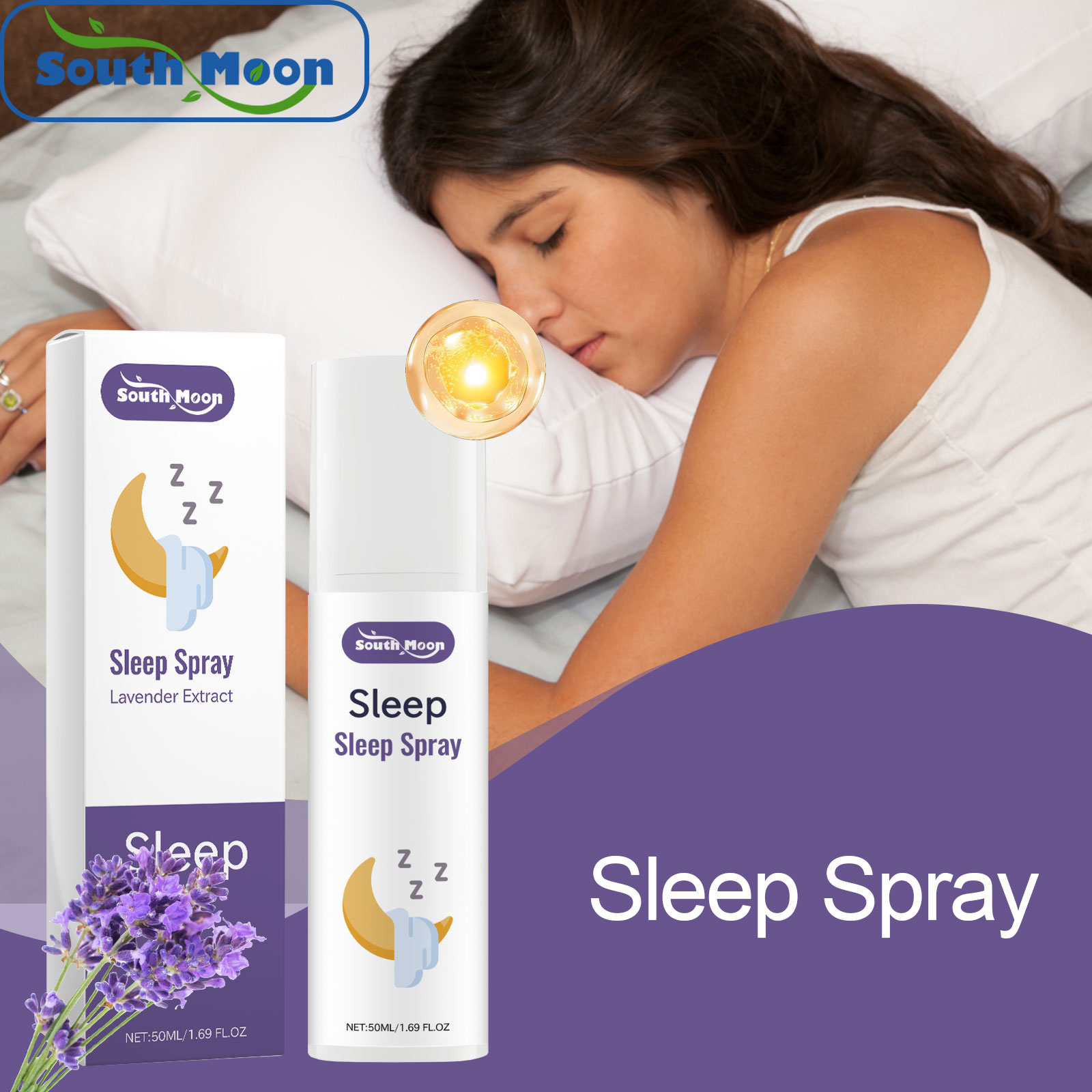 Lavender Pillow Spray - Semprotan Tidur Lavender, Bantu Tidur, Relaksasi,