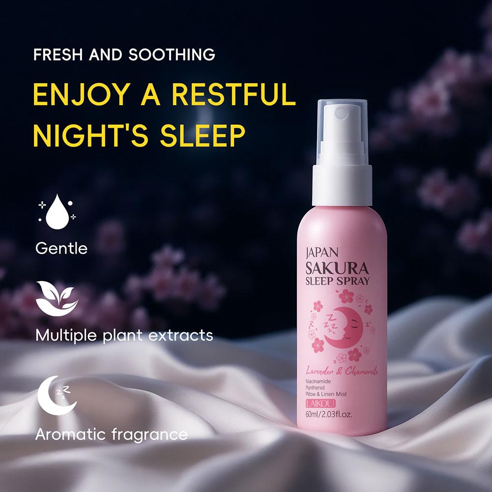LAIKOU Japan Sakura Sleep Pill - Lavender Pillow Spray ulasan dan harga