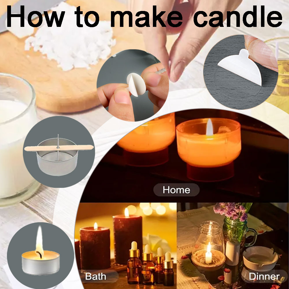 55 Buah Sumbu Lilin Bunga Tong - Home Fragrance Candles ulasan dan harga
