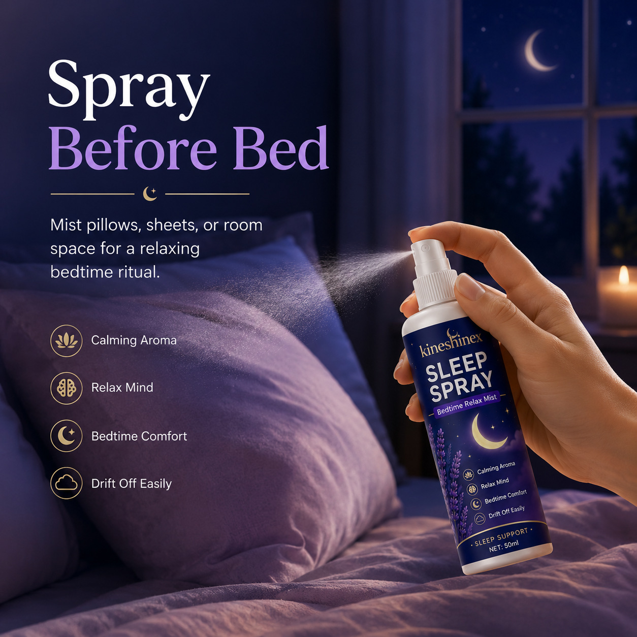 Sleep Spray – Semprotan Relaks - Lavender Pillow Spray ulasan dan harga