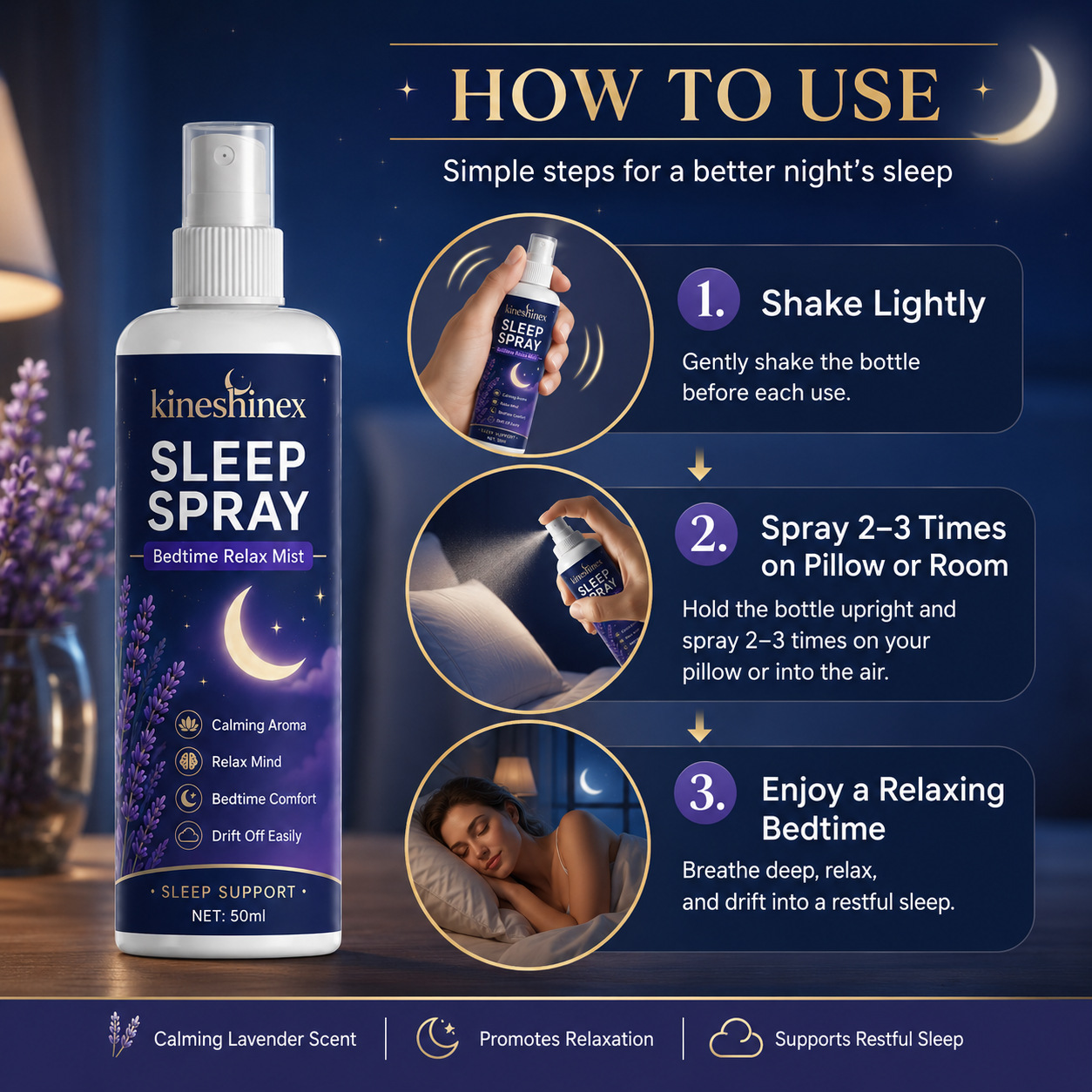 Sleep Spray – Semprotan Relaks - Lavender Pillow Spray ulasan dan harga